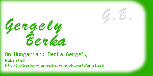 gergely berka business card